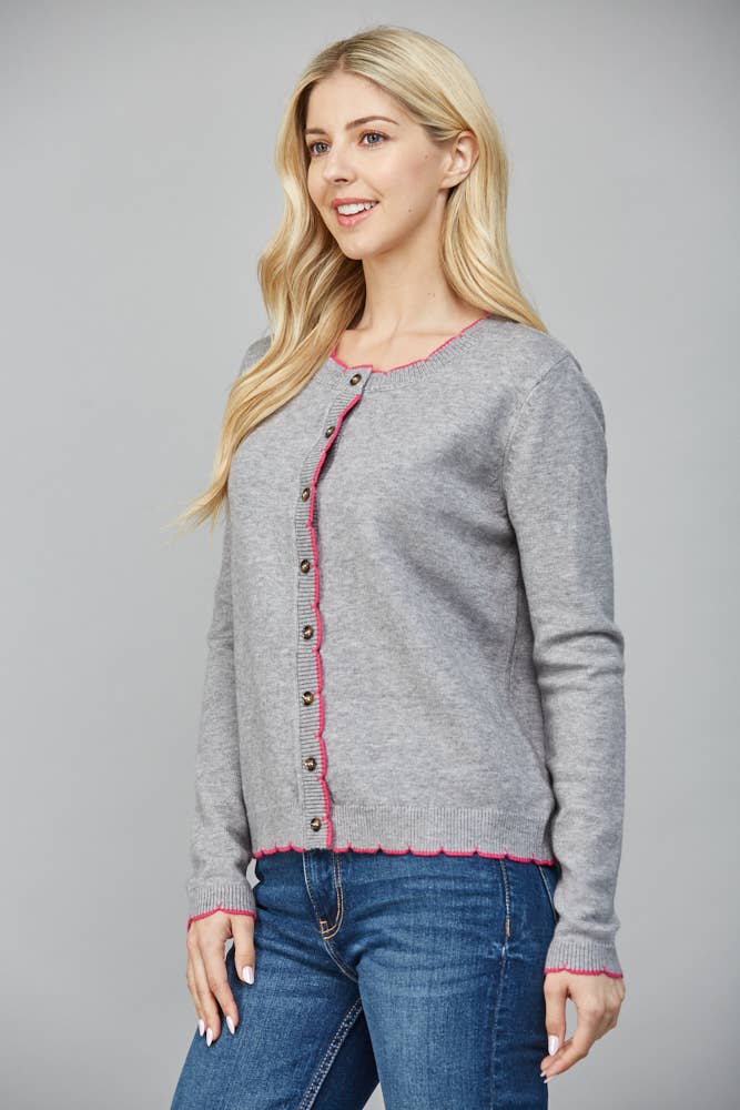 Swift Contrast Edge Cardigan