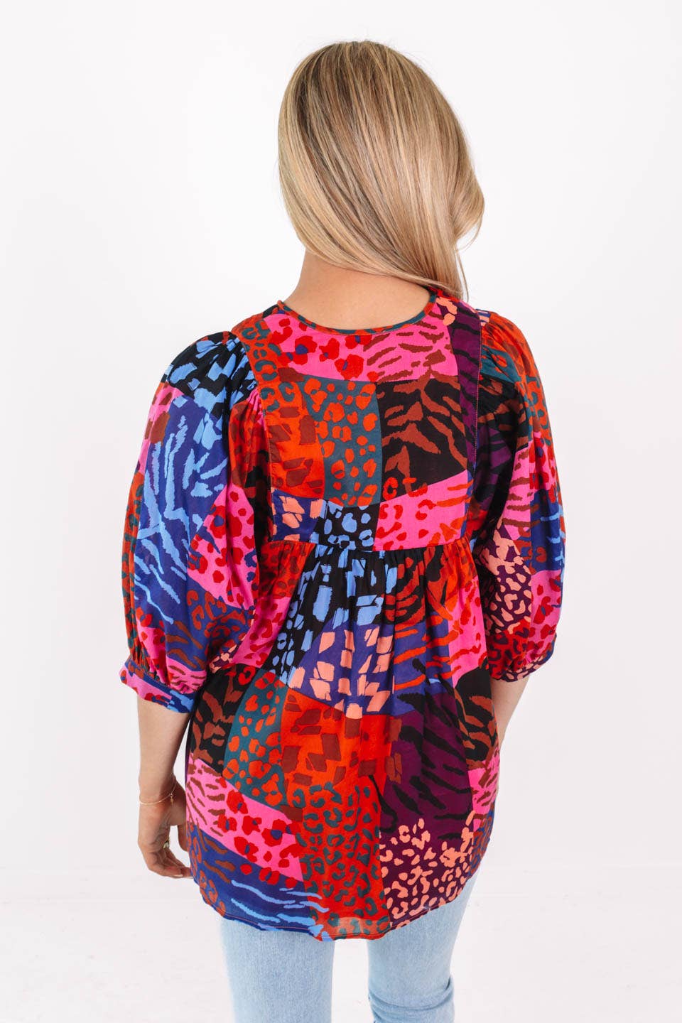 The Jade Puff Sleeve Tunic: J. Marie Collection