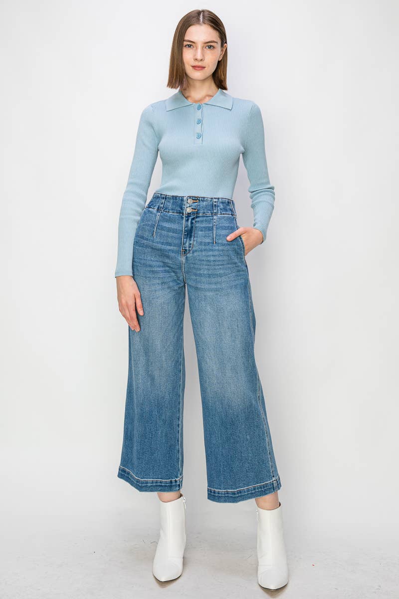 Dani High Rise Wide Leg Denim-Artemis Vintage