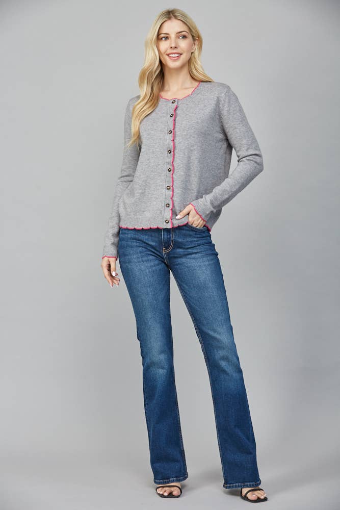 Swift Contrast Edge Cardigan