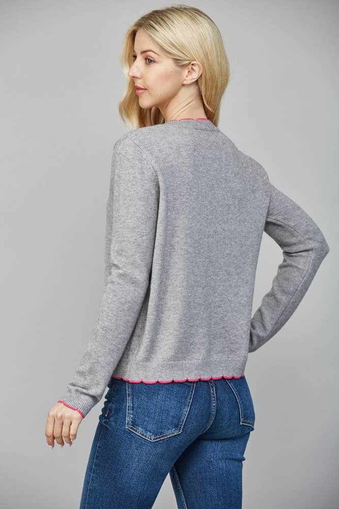 Swift Contrast Edge Cardigan