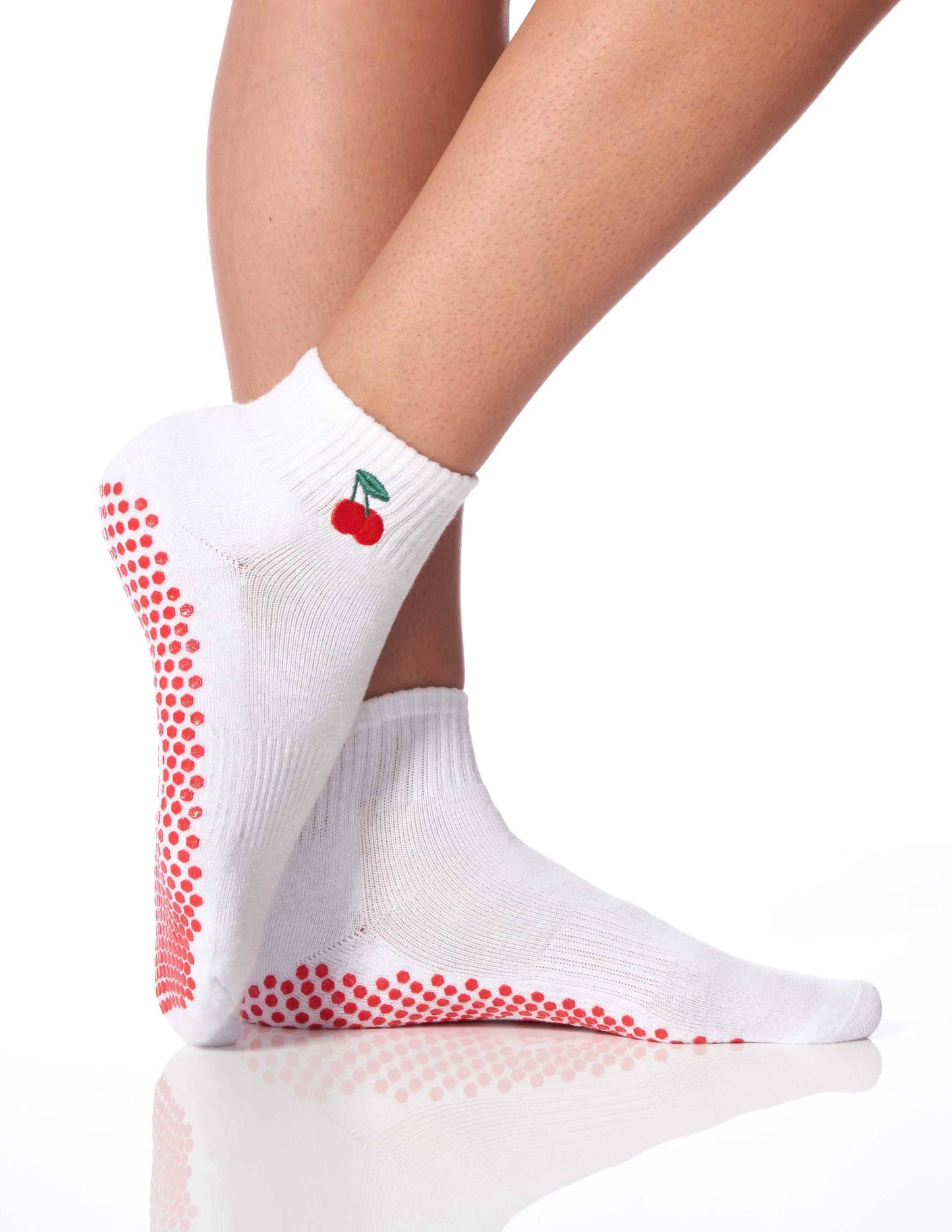 The Harlow Cherries Pilates Socks