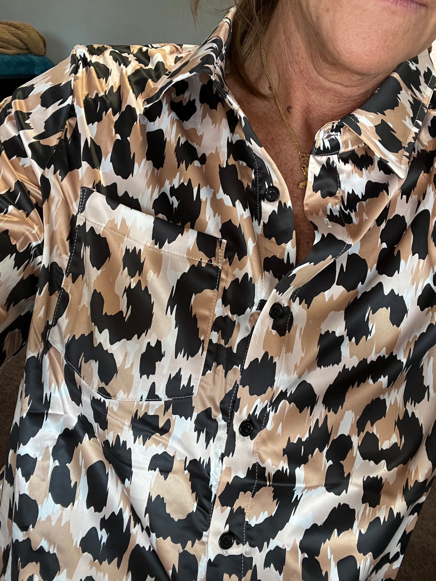 All Yours Leopard Silky Top