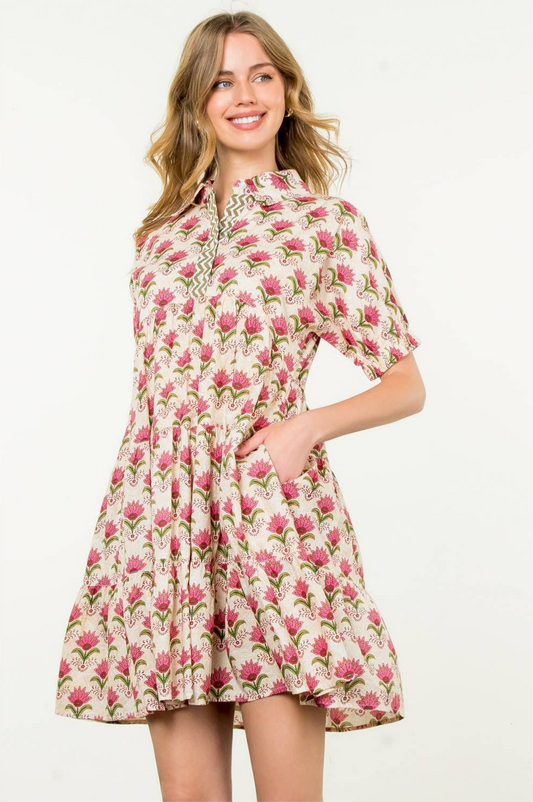 Liliana Floral Dress: THML