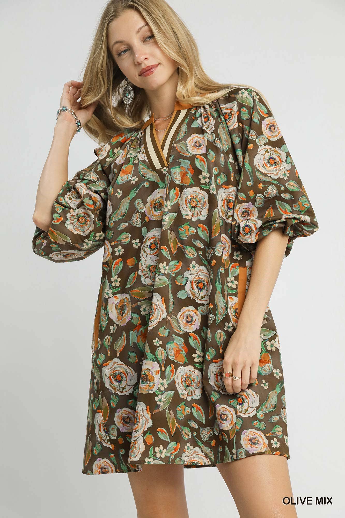 Chelsea Vintage Camellia Print Mini Dress