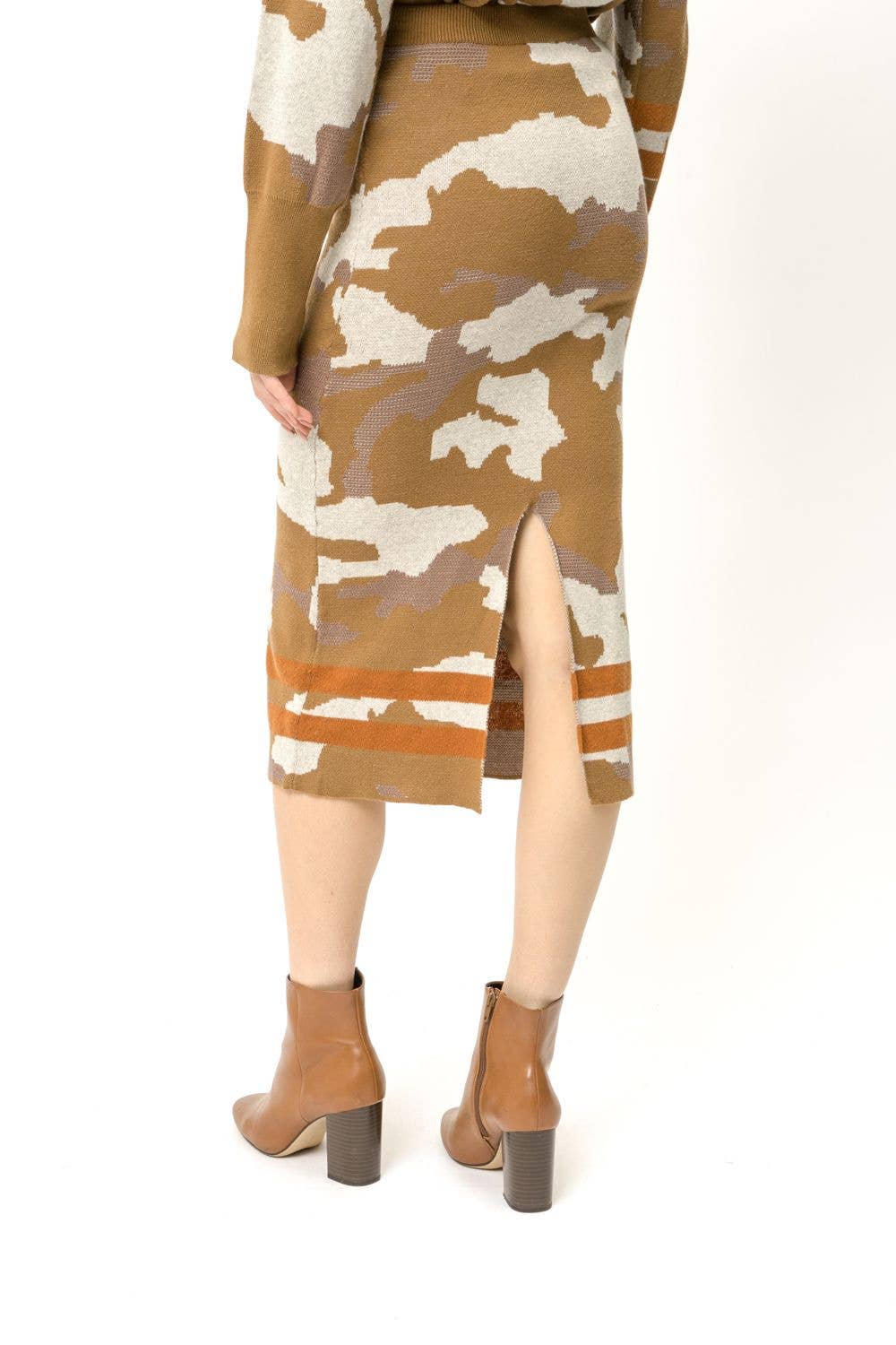 Cate Camo Sweater Skirt