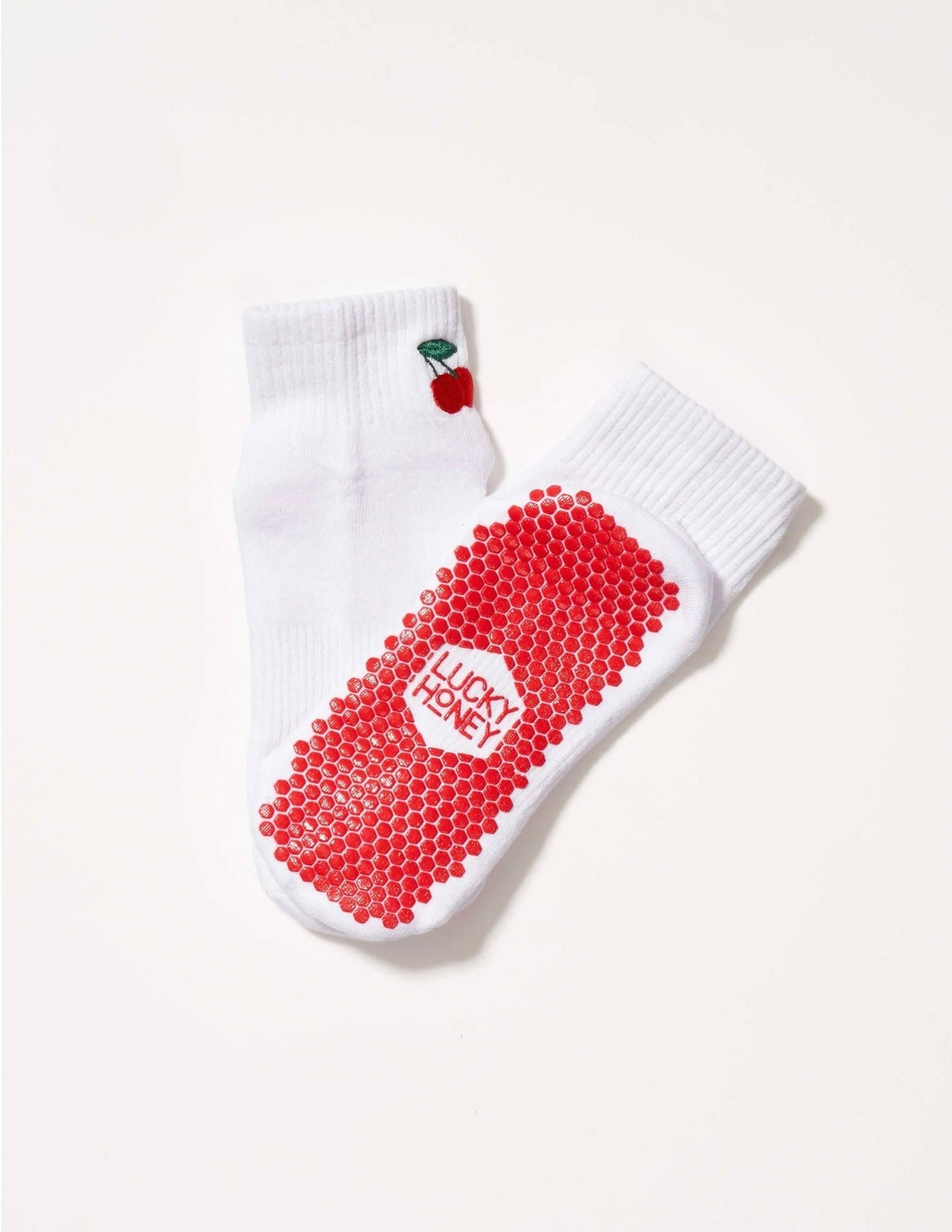 The Harlow Cherries Pilates Socks
