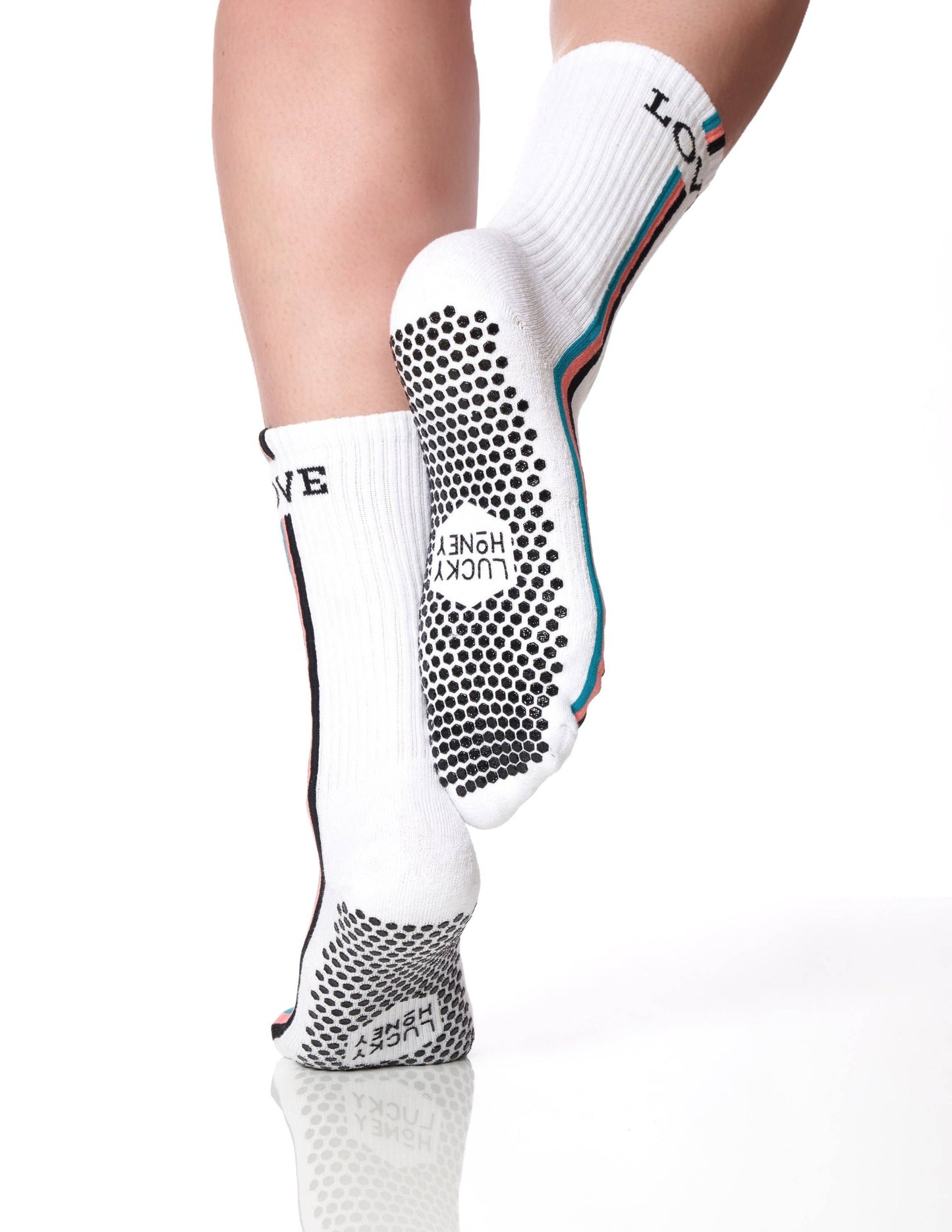 The Retro Love Pilates Socks