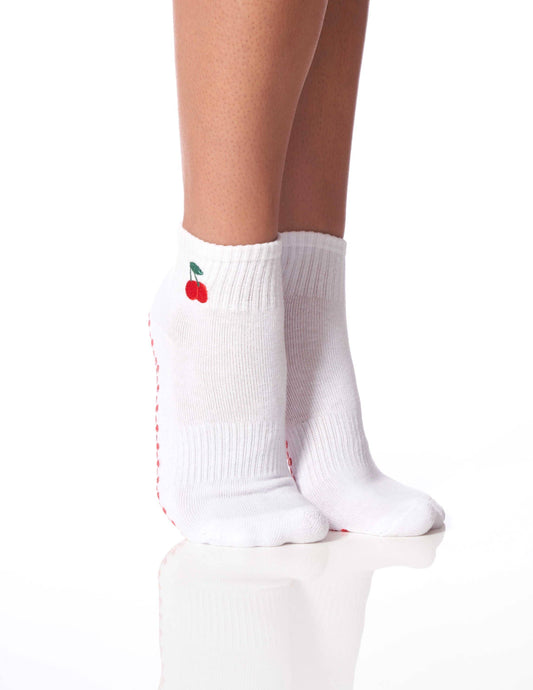The Harlow Cherries Pilates Socks