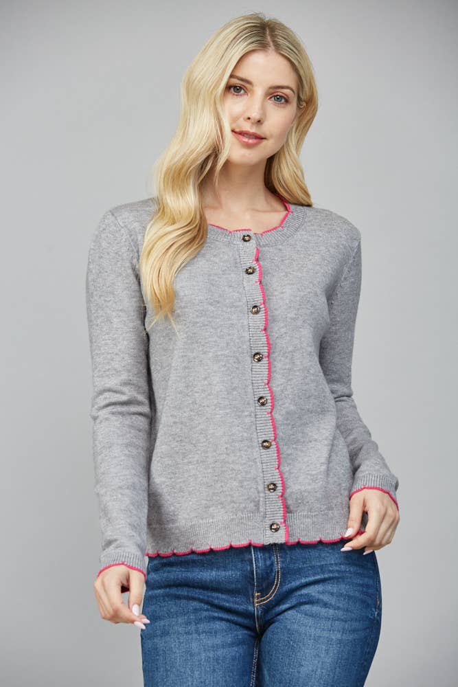 Swift Contrast Edge Cardigan
