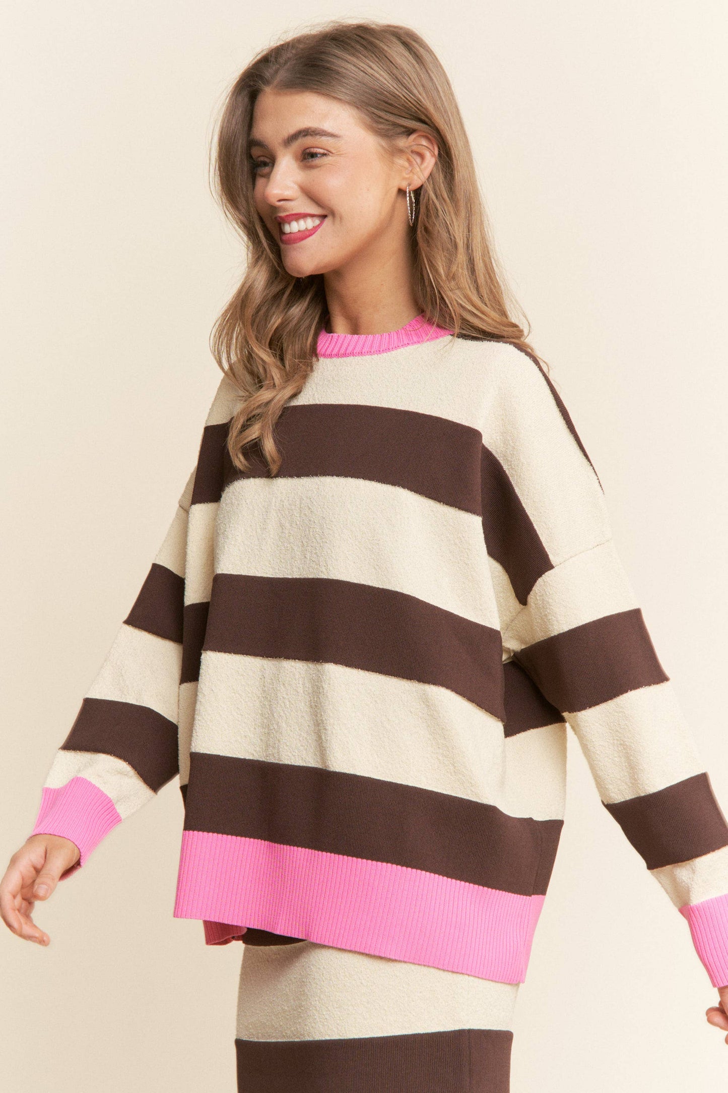 The Lisa Striped Soft Knit Sweater