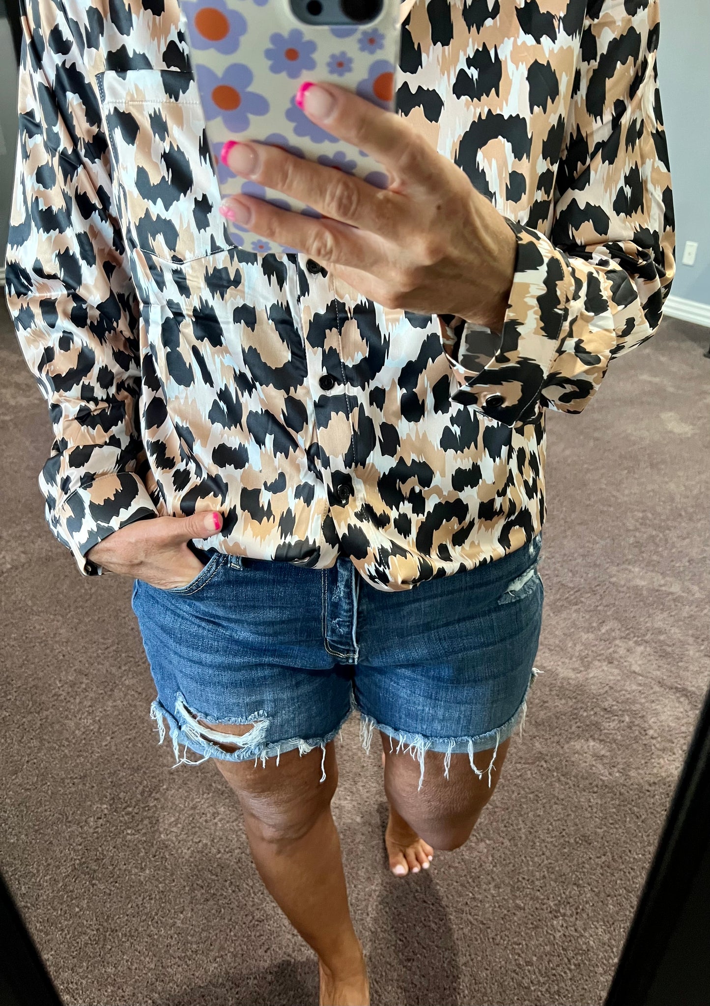 All Yours Leopard Silky Top