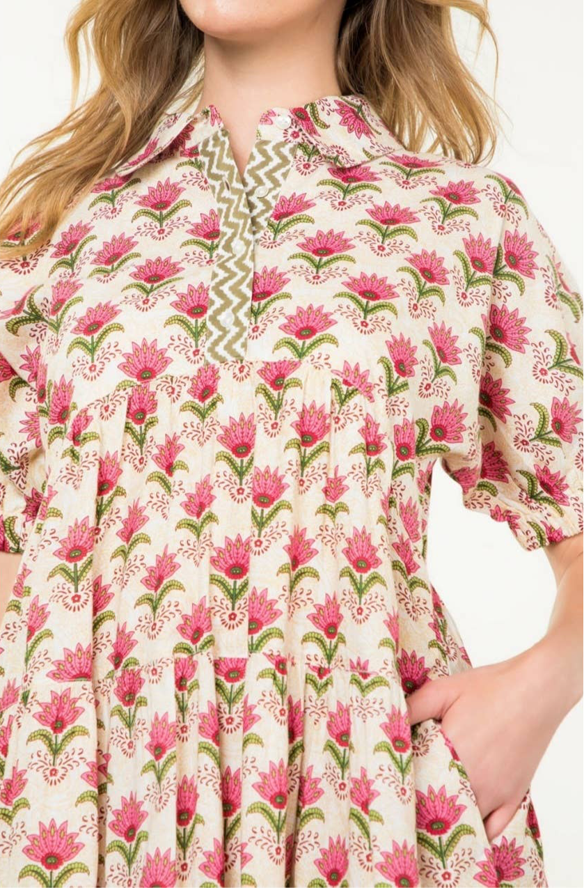 Liliana Floral Dress: THML