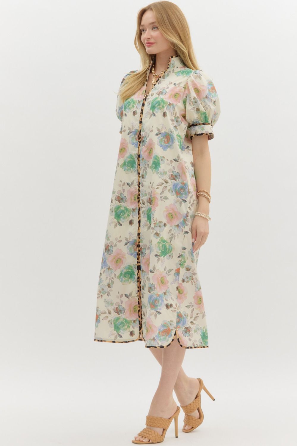 Just a Touch Leopard Accent Dress