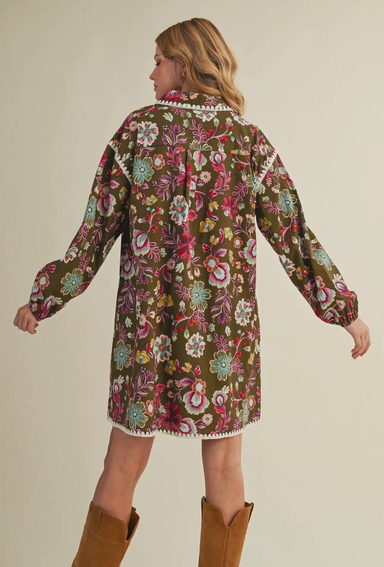 Avery Blanket Stitch Dress