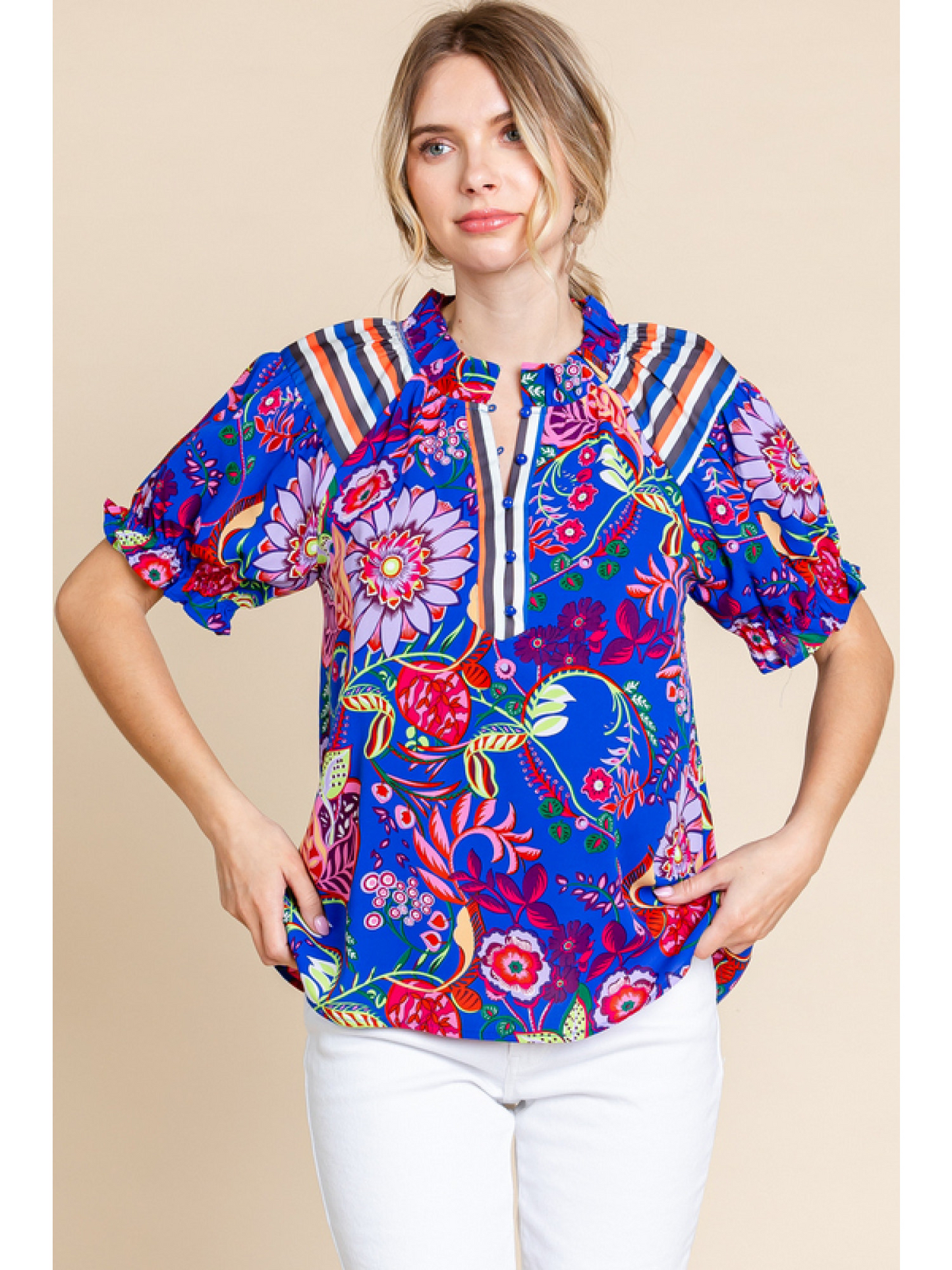 Happy Hacienda Floral Blouse