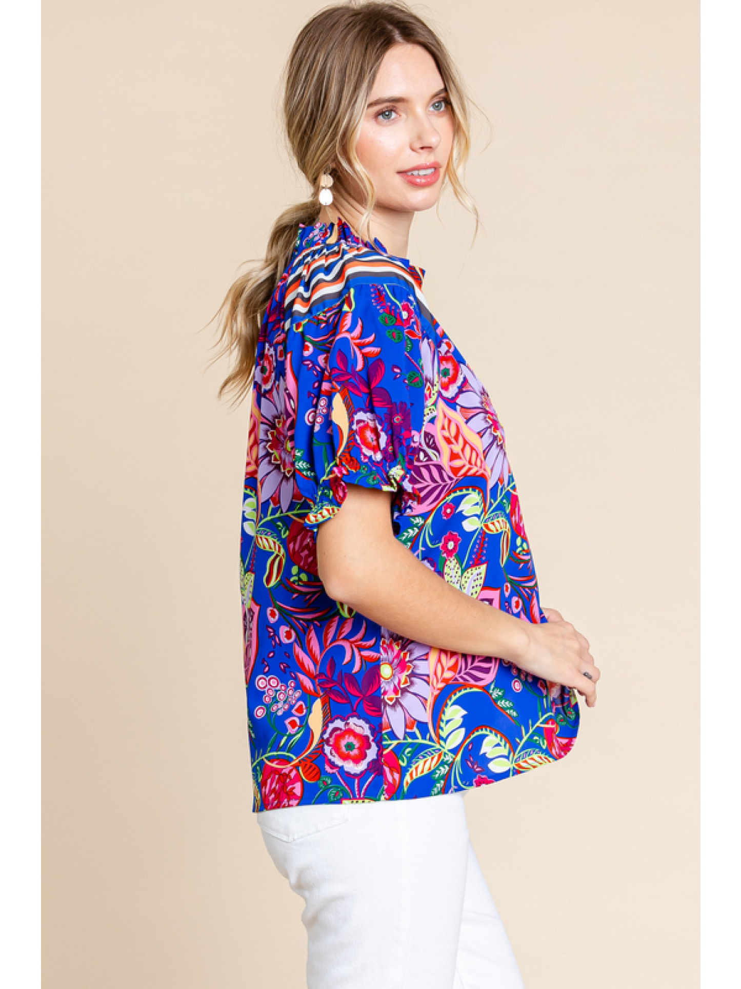 Happy Hacienda Floral Blouse