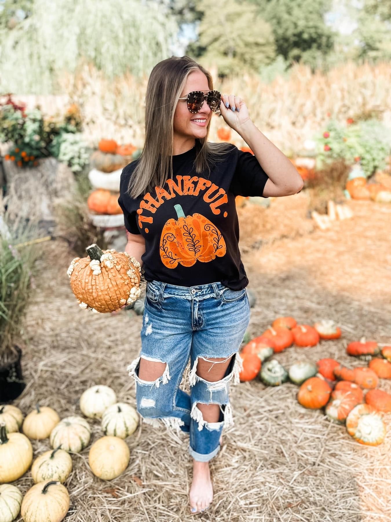 Thankful Pumpkin Graphic Tee