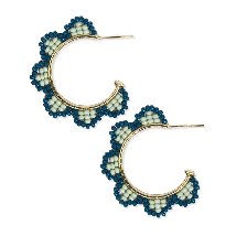Luna Beaded Hoop Earring (2 colors)