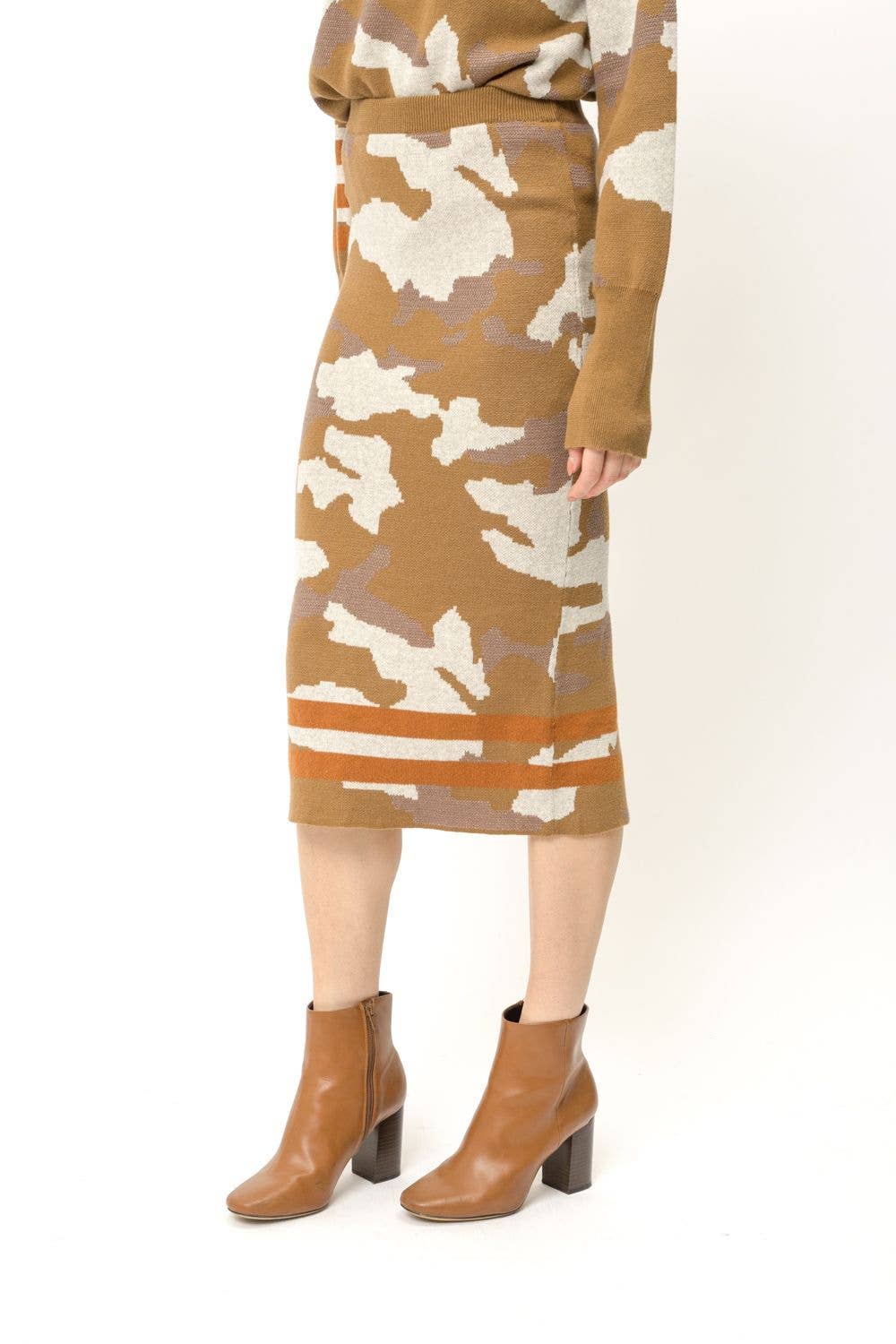Cate Camo Sweater Skirt