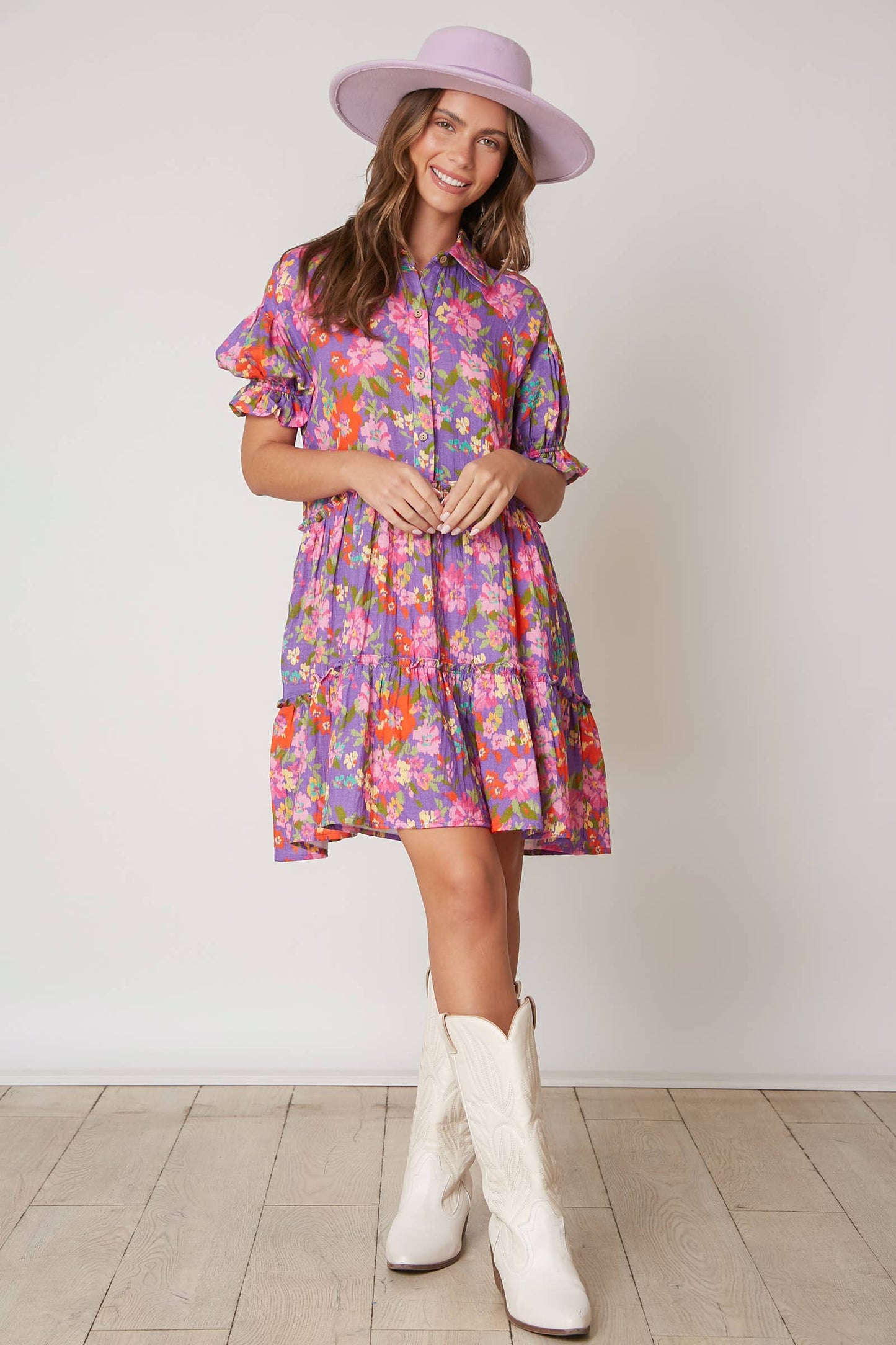 Georgia Floral Print Shirt Dress