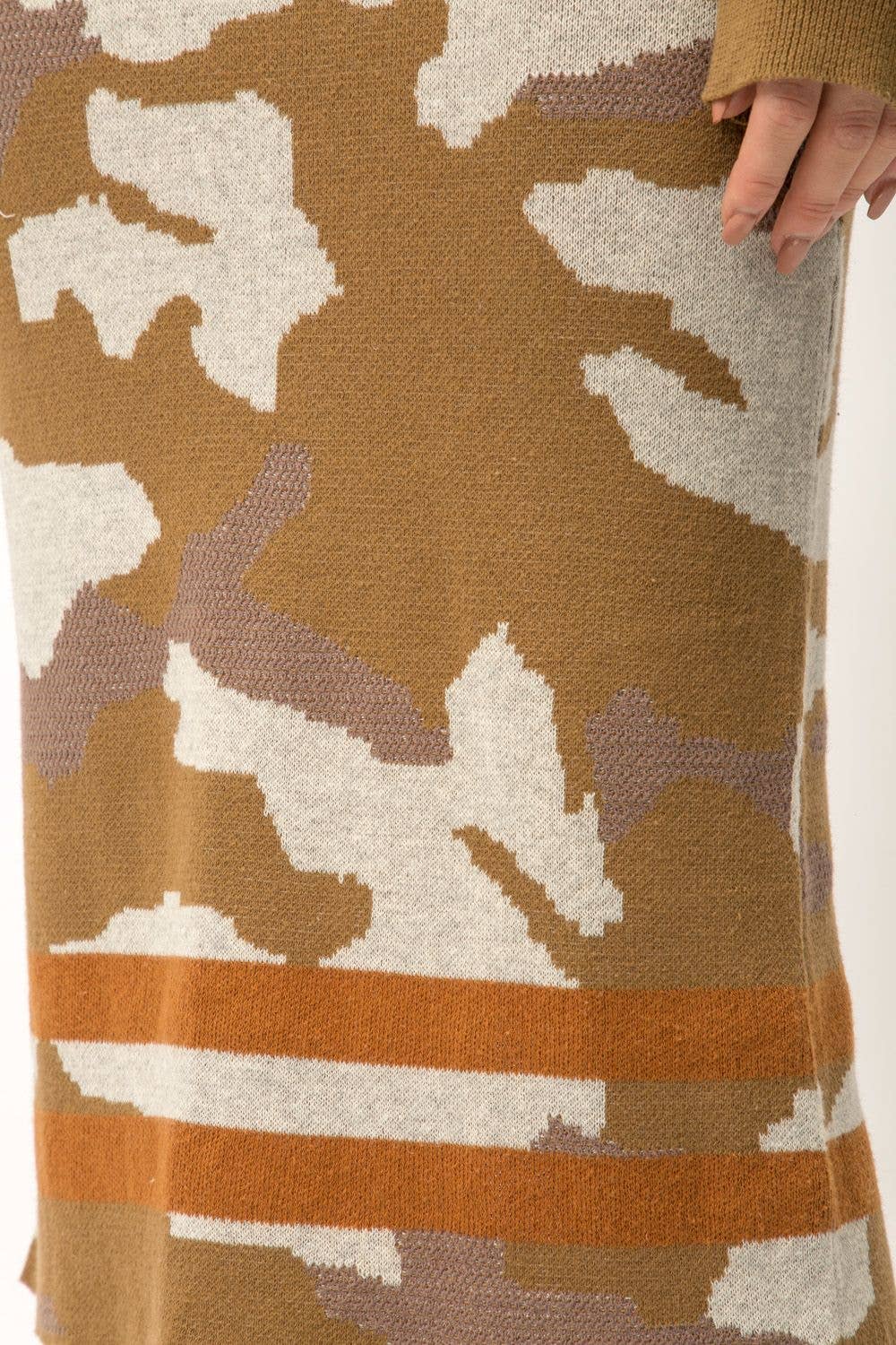 Cate Camo Sweater Skirt