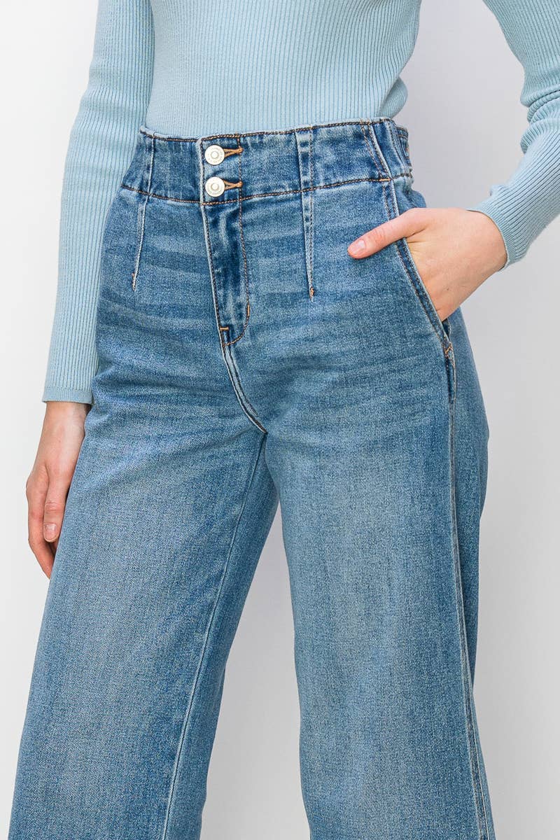 Dani High Rise Wide Leg Denim-Artemis Vintage