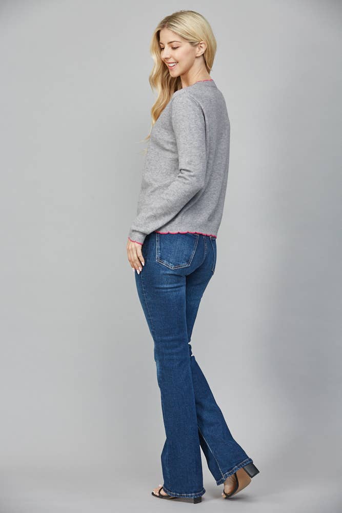 Swift Contrast Edge Cardigan