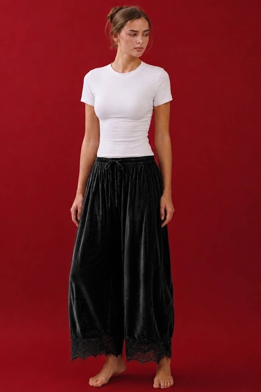 Francine Velvet Wide Leg Pants