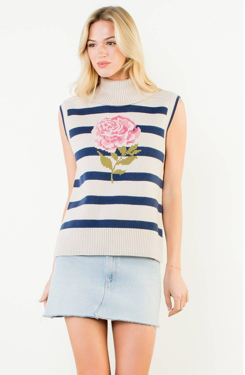 Pretty in Pink Sleeveless Knit Sweater: THML