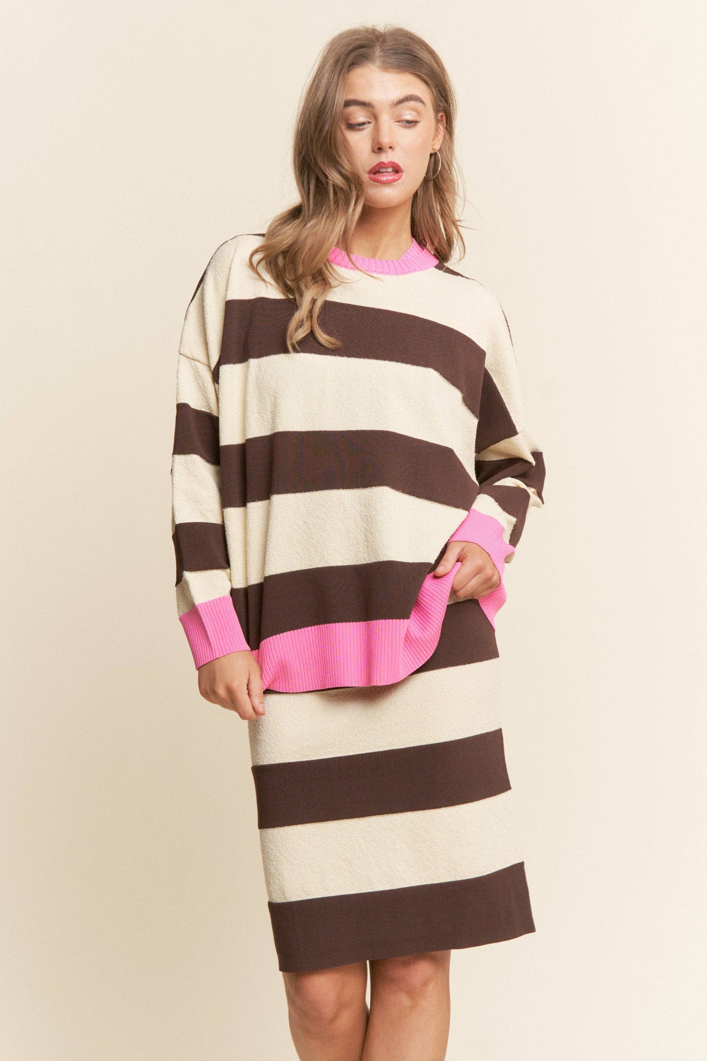 The Lisa Striped Soft Knit Sweater
