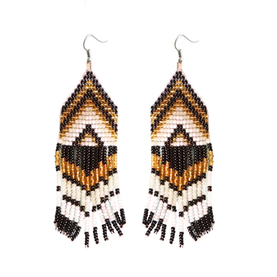 Exito Black Beaded Earrings