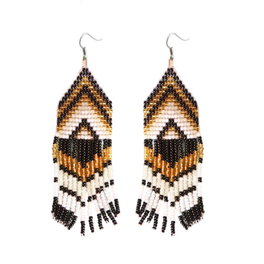 Exito Black Beaded Earrings