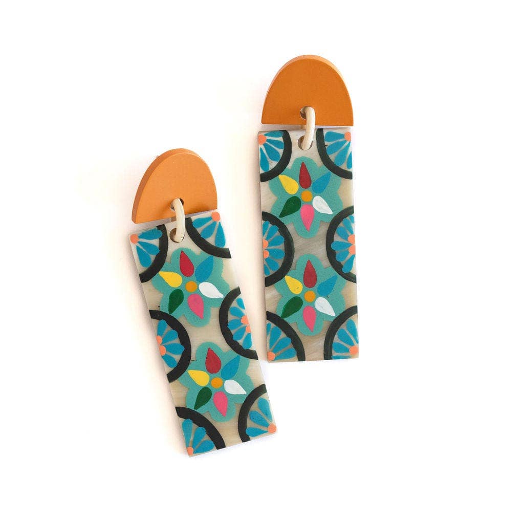 Azulejos Cabana Earrings-Sunshine Tienda
