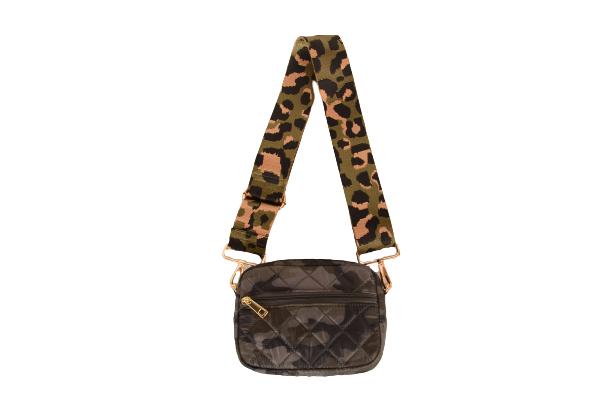 Charlie Camouflage Quilted Crossbody Bag