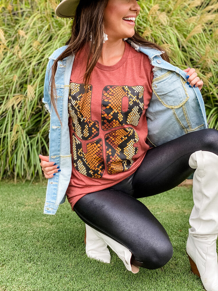 L-O-V-E Snake Graphic Tee