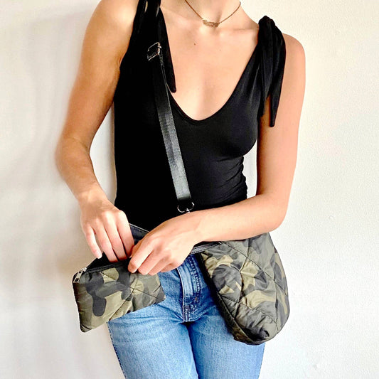 Ava Quilted Camo Crossbody