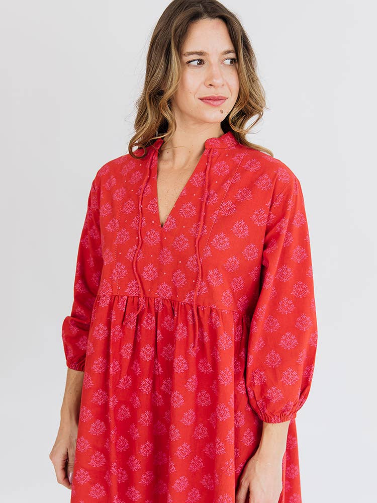 Sohla Mini Dress Floral Stamp