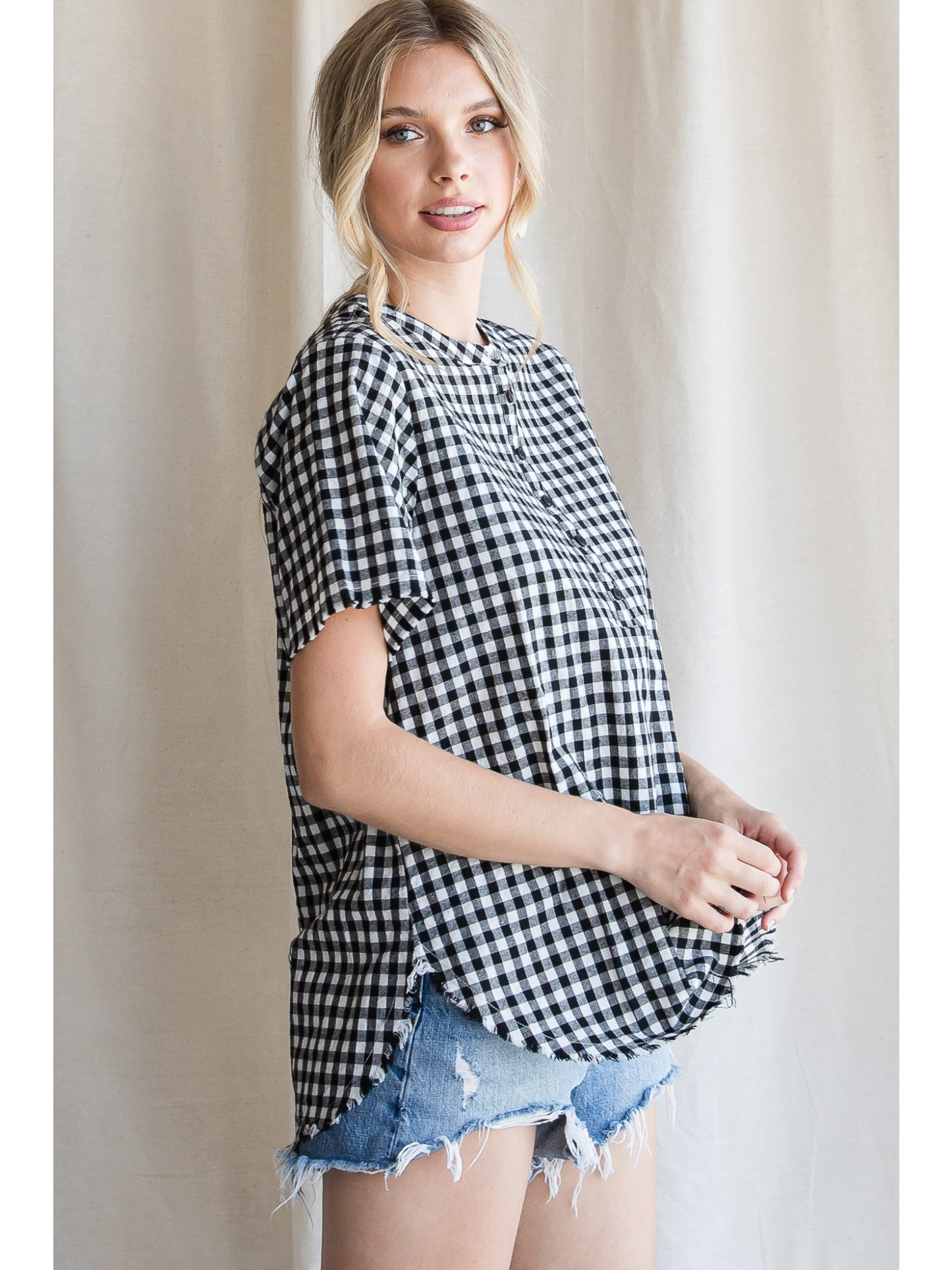 Gingham Delight Cotton Top