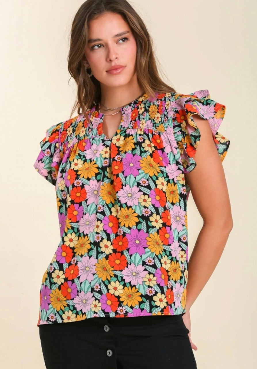 Happy Dance Floral Top