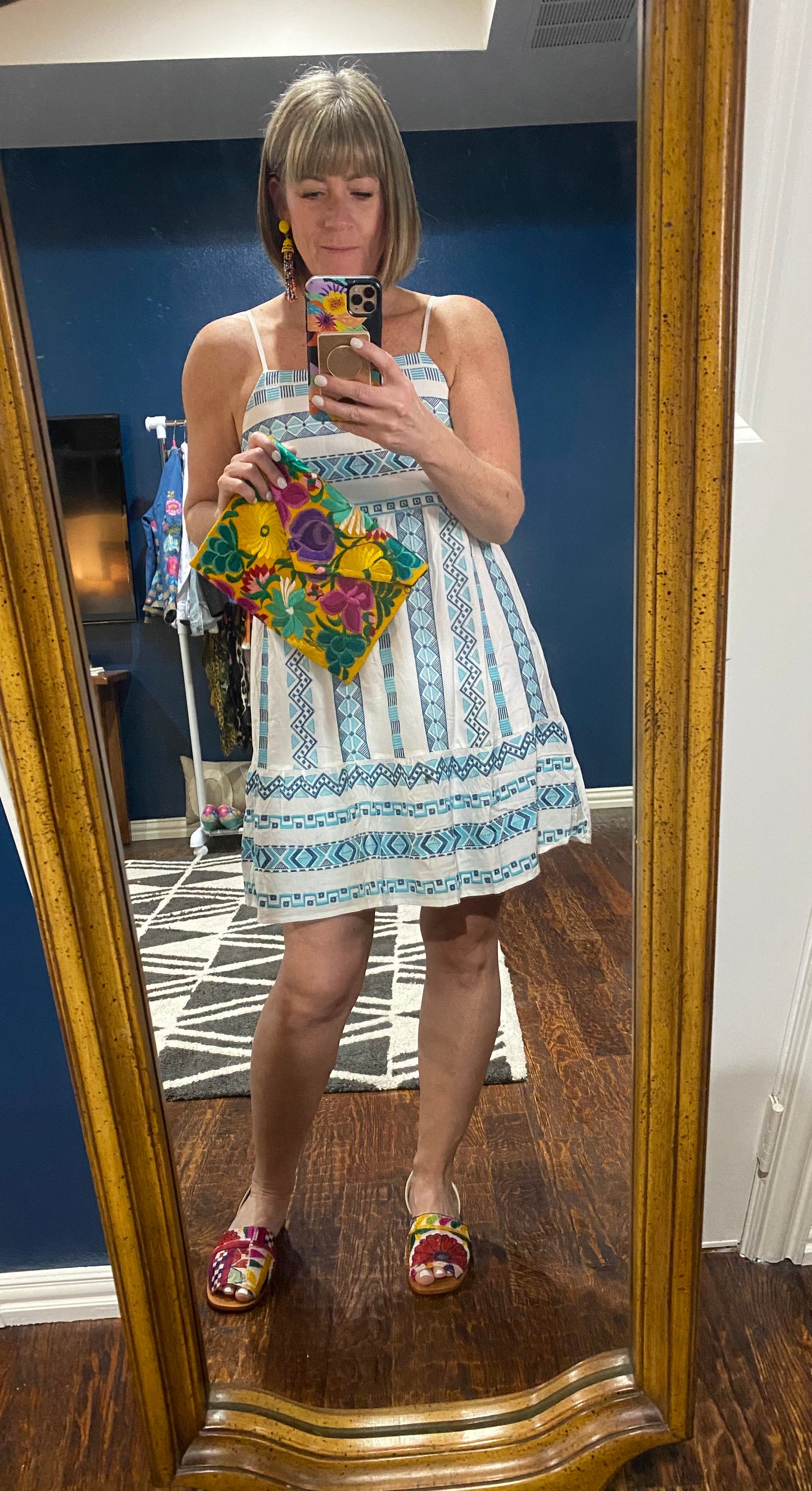 Santorini Embroidered Dress
