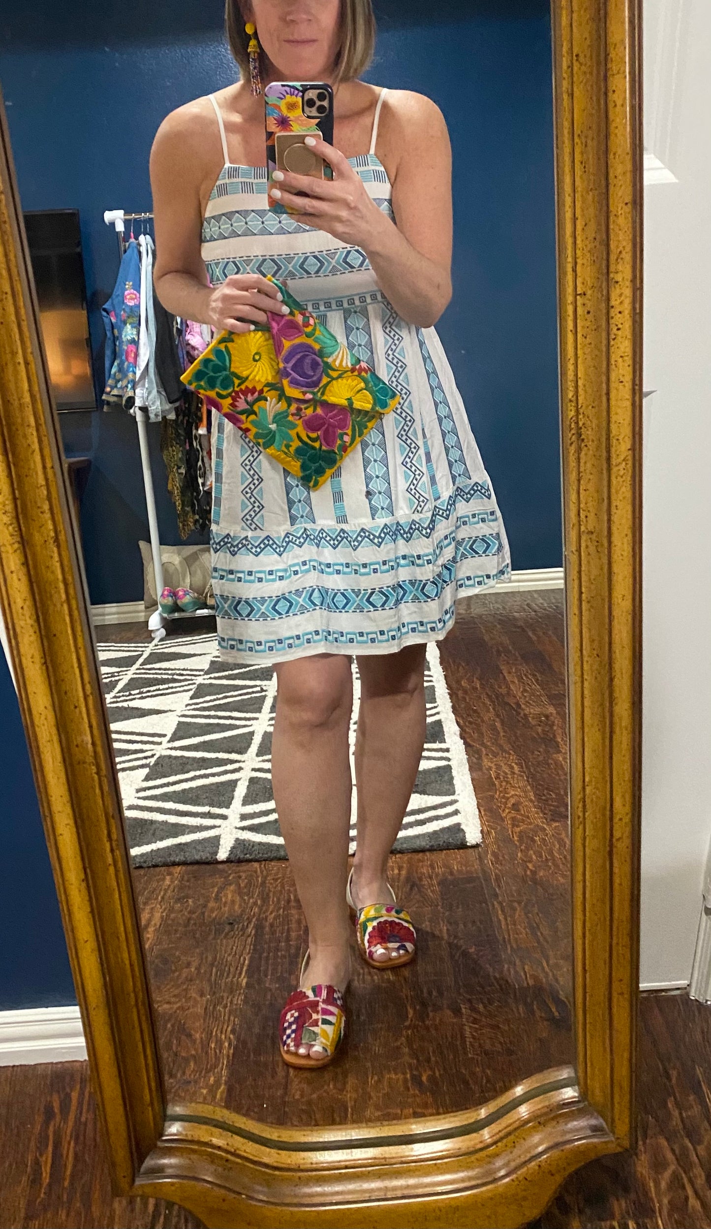 Santorini Embroidered Dress