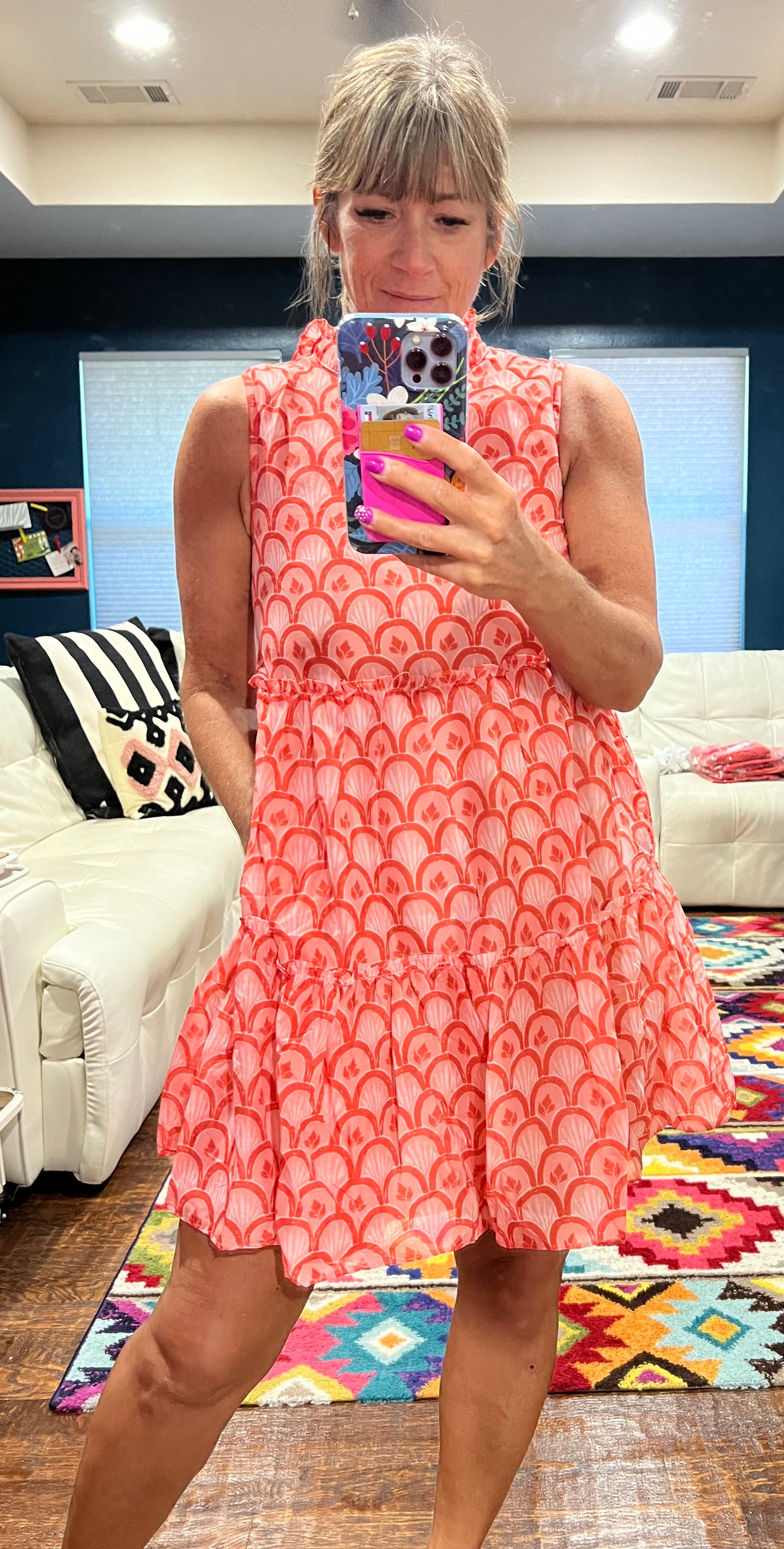 The Scarlette Ruffle Neck Dress- J Marie Collection