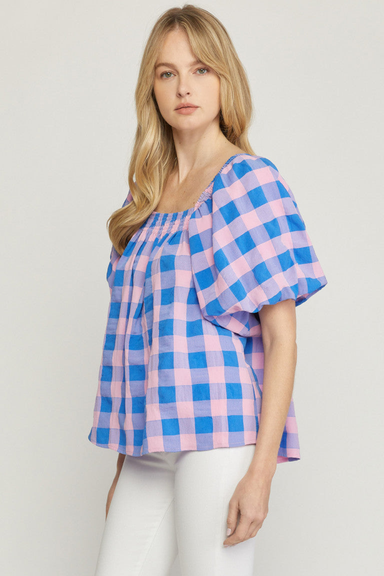 Clear Vision Gingham Top