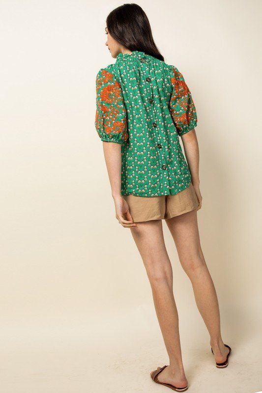 Full of Fire Embroidered Top-THML