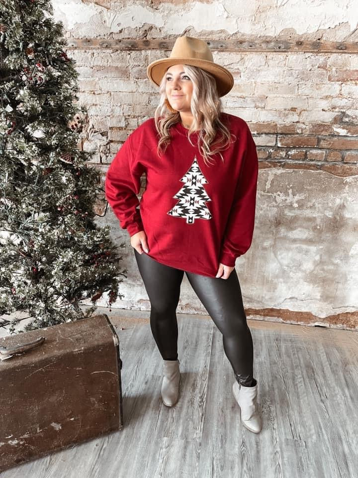 Aztec Christmas Graphic Sweatshirt