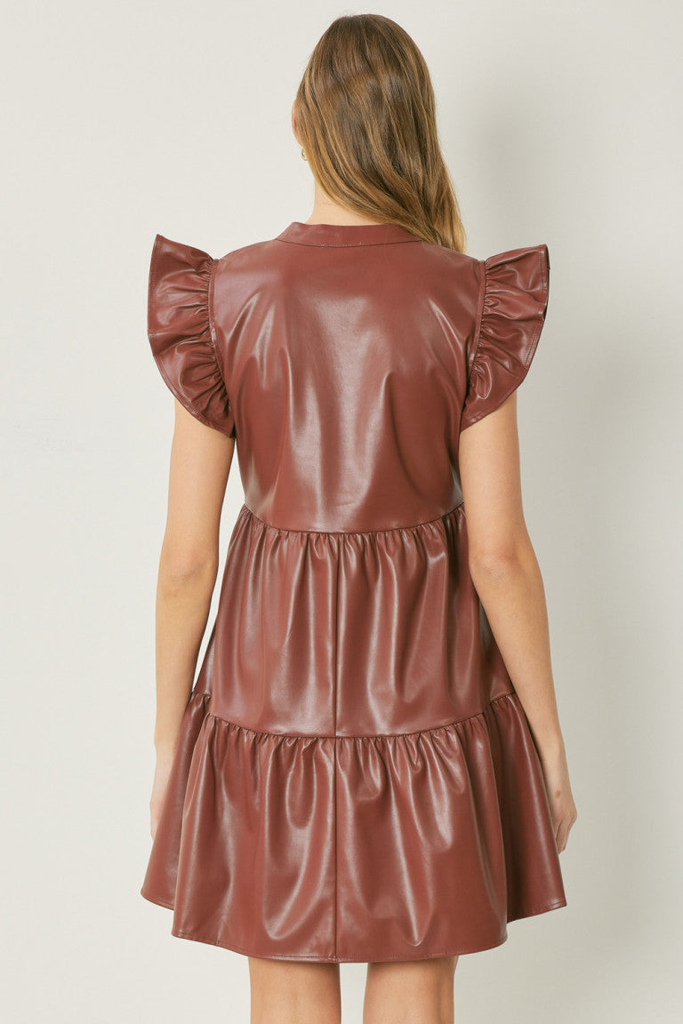 Smooth Operator Faux Leather Dress