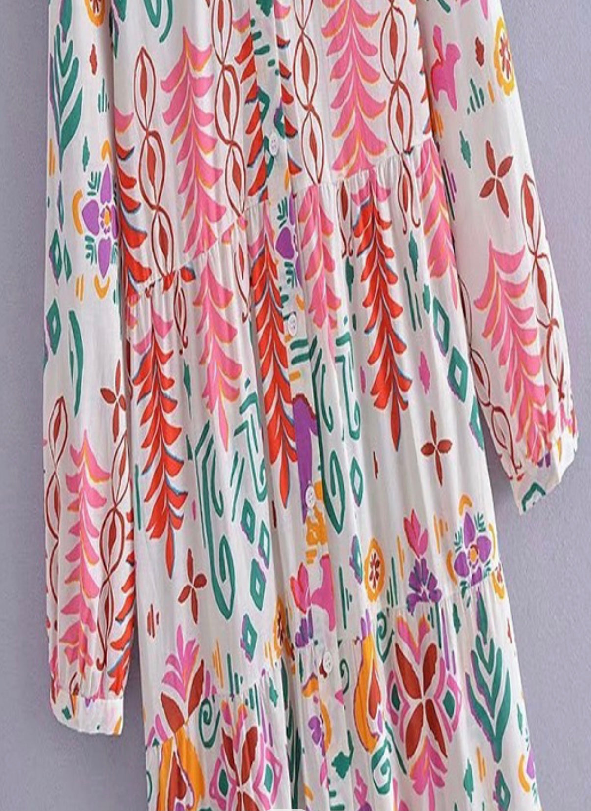 Free Form Button-Up Shirt Dress