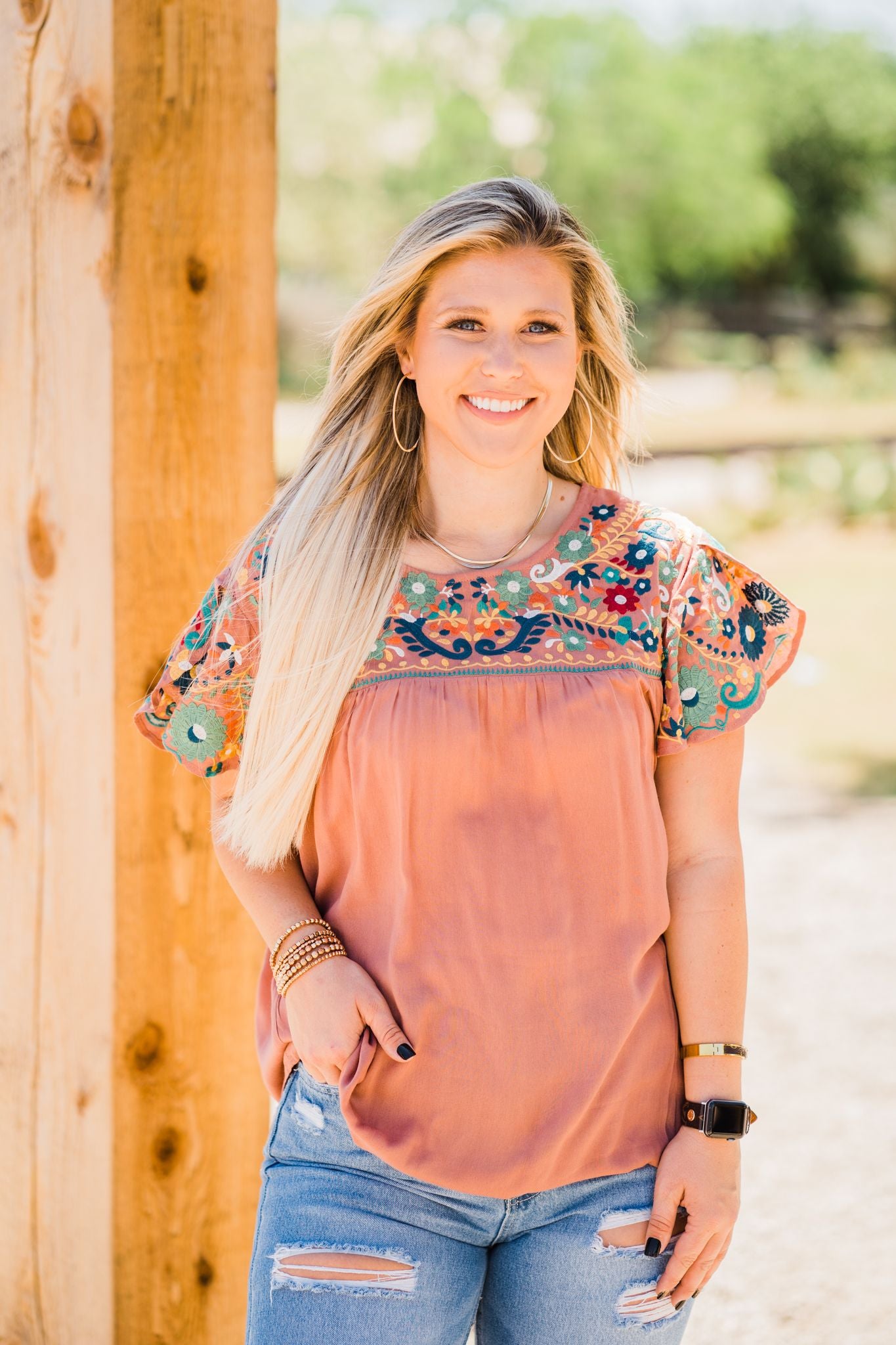 Surie Embroidered Top