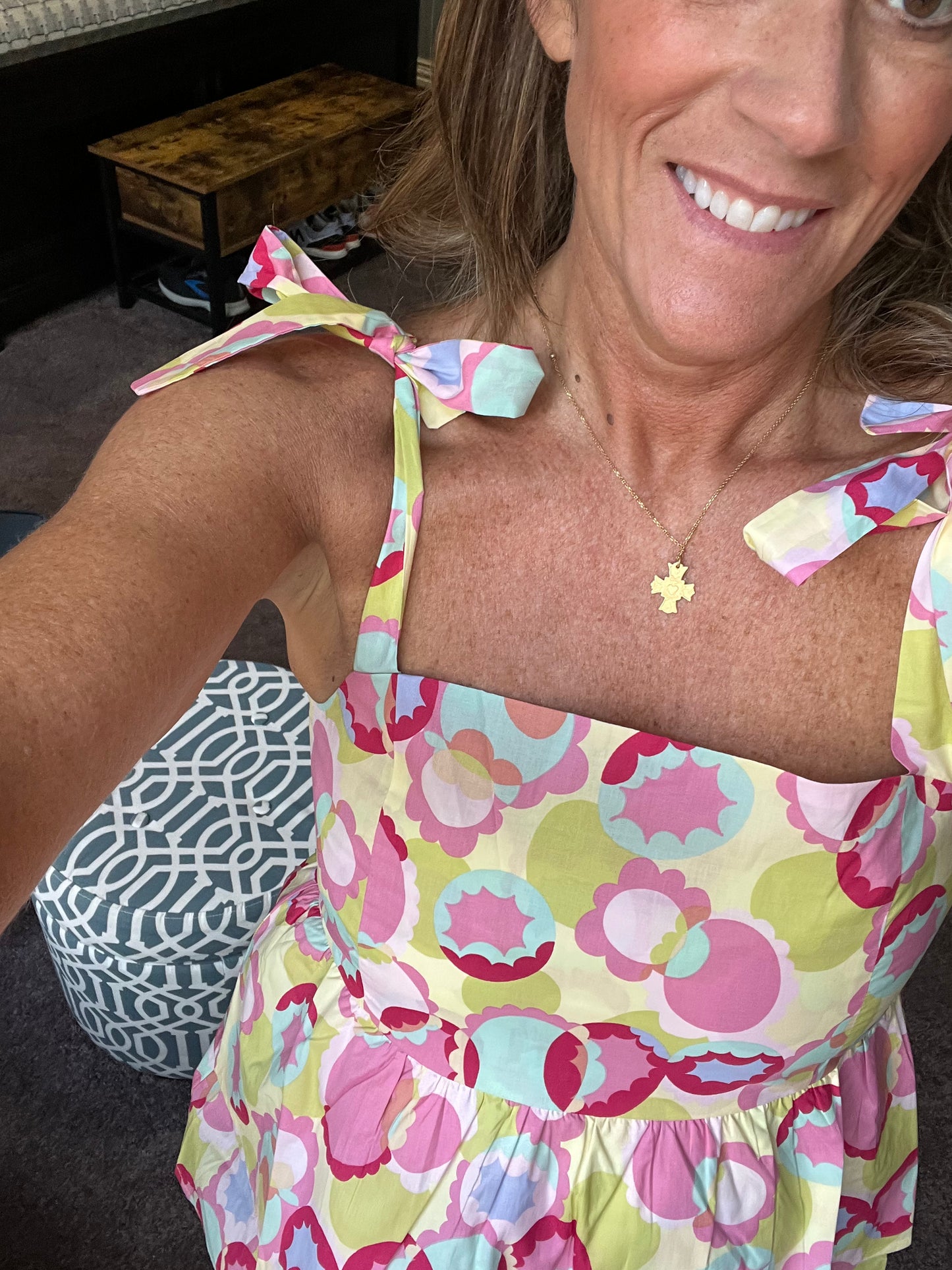 Without a Care Shoulder Tie Top-THML